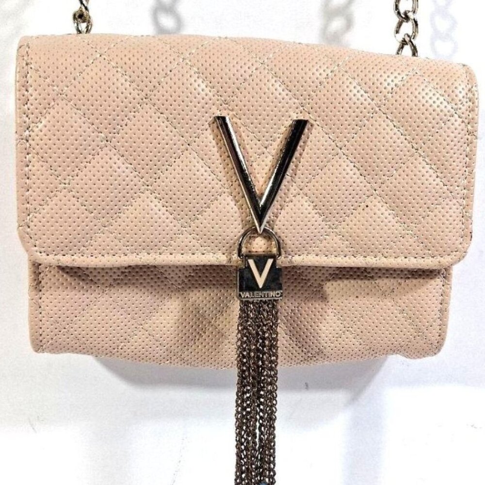 Valentino by Mario Valentino Quilted Chain Shoulder Bag